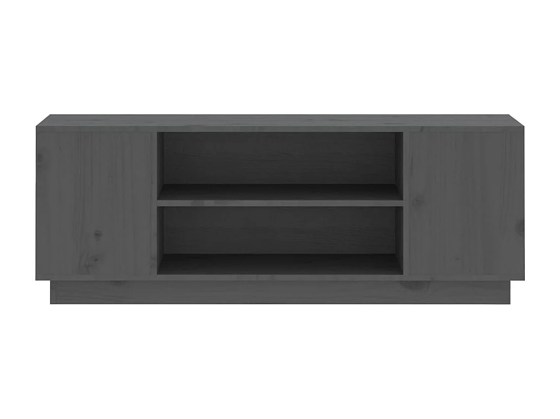 Meuble TV Gris 110x35x40,5 cm Bois de pin massif BE23957