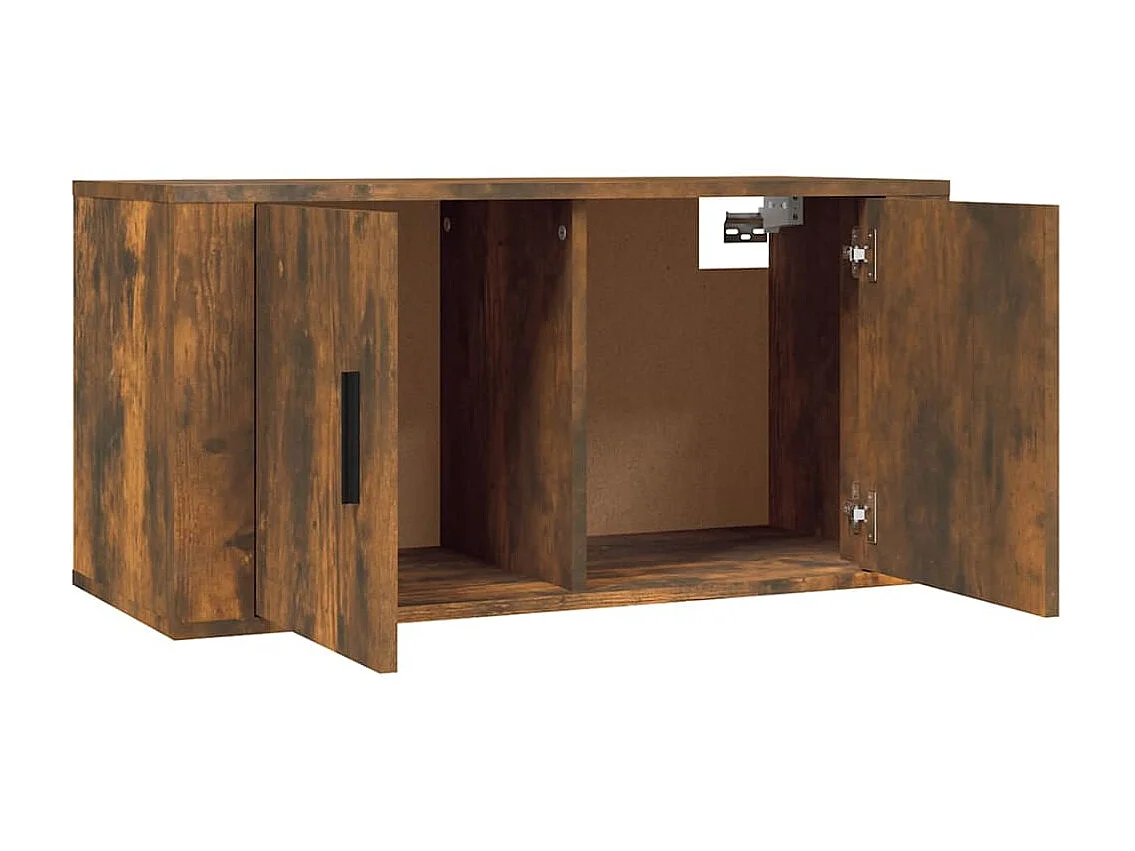 Ensemble de meubles TV 2 pcs Chêne fumé Bois d'ingénierie BE33032