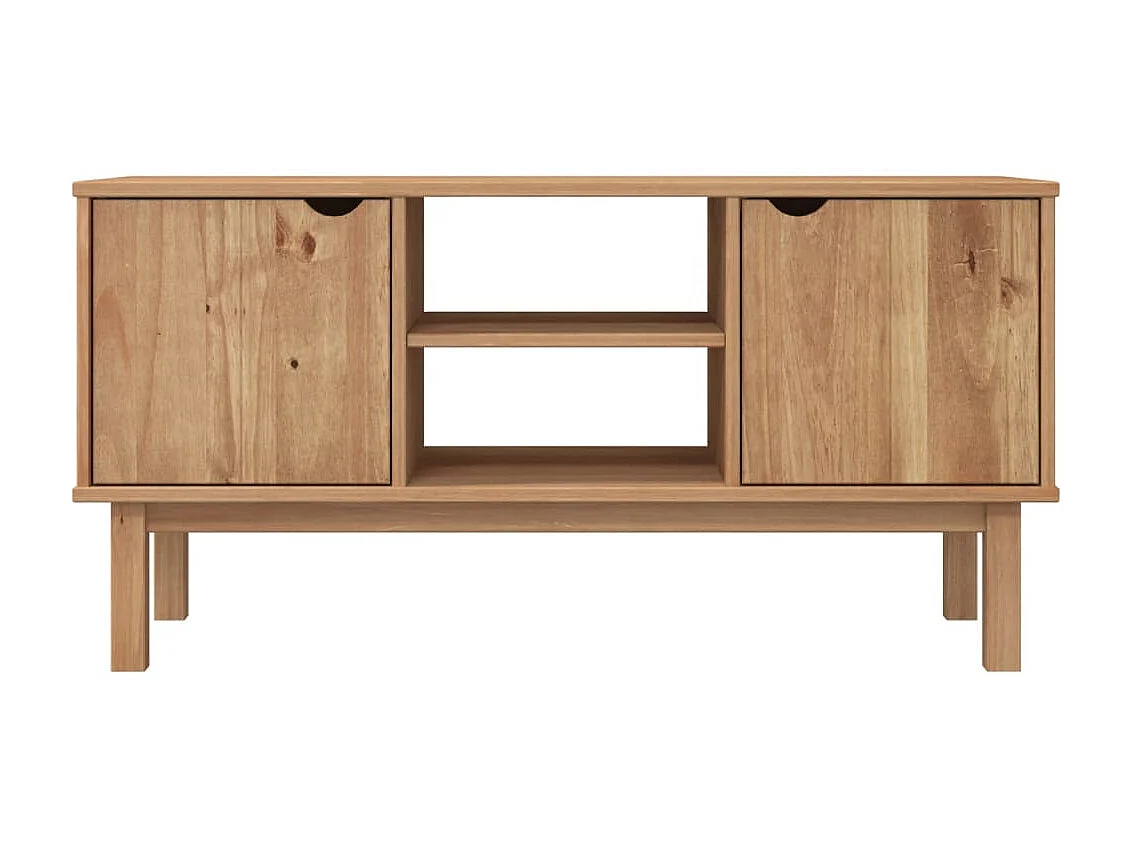 Mueble de TV OTTA madera maciza de pino 113,5x43x57 cm ES67936