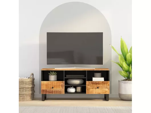 Kauf Unique TV-Schrank,TV-Möbel 100x33x46 cm Massivholz Mango & Holzwerkstoff -gkd854936