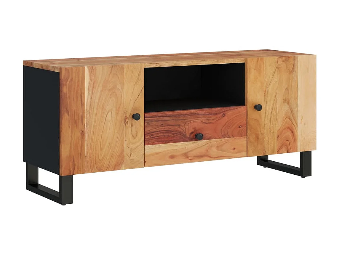 Meuble TV 105x33,5x46 cm bois d'acacia solide et d'ingénierie BE20813