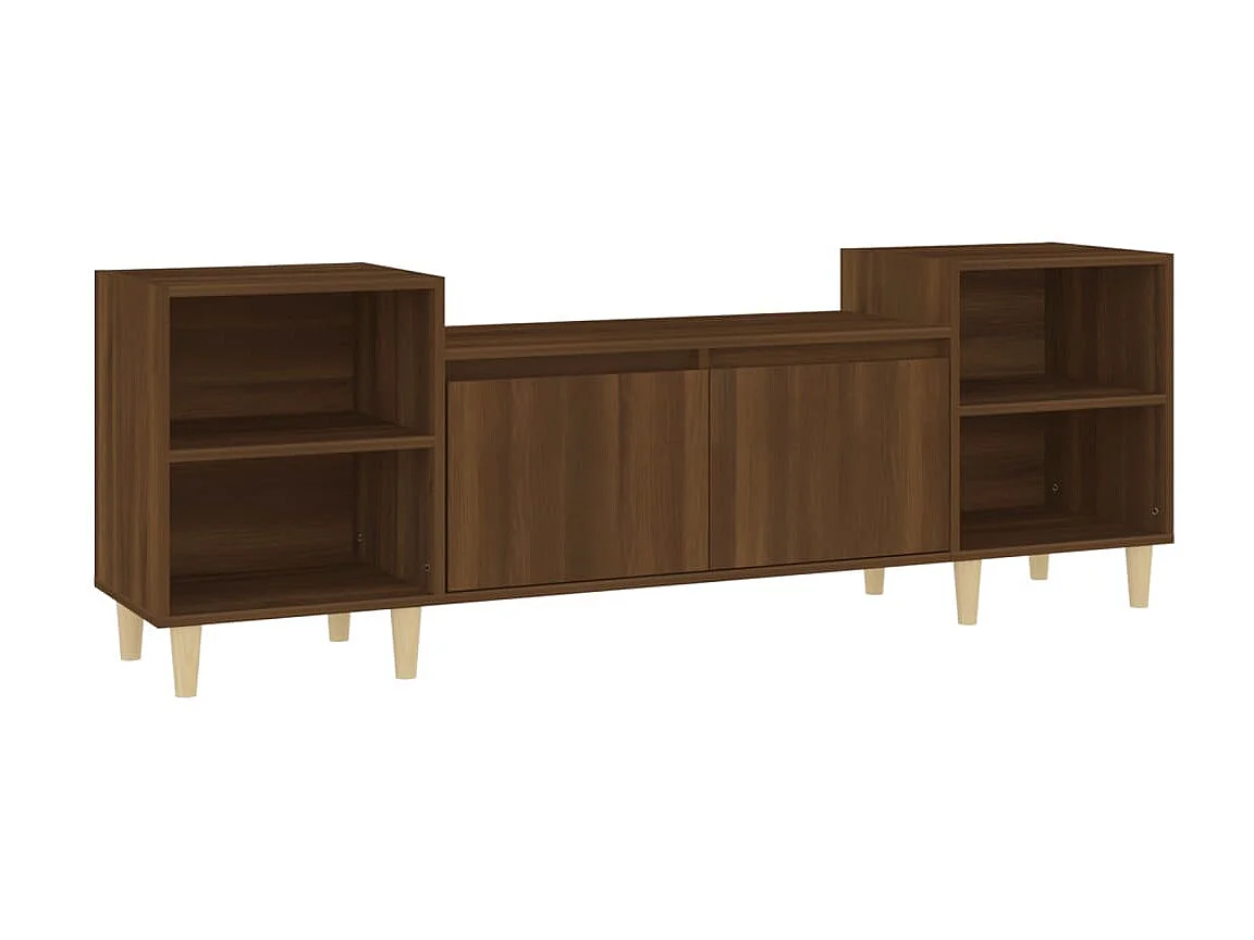 Meuble TV Chêne marron 160x35x55 cm Bois d'ingénierie BE32980