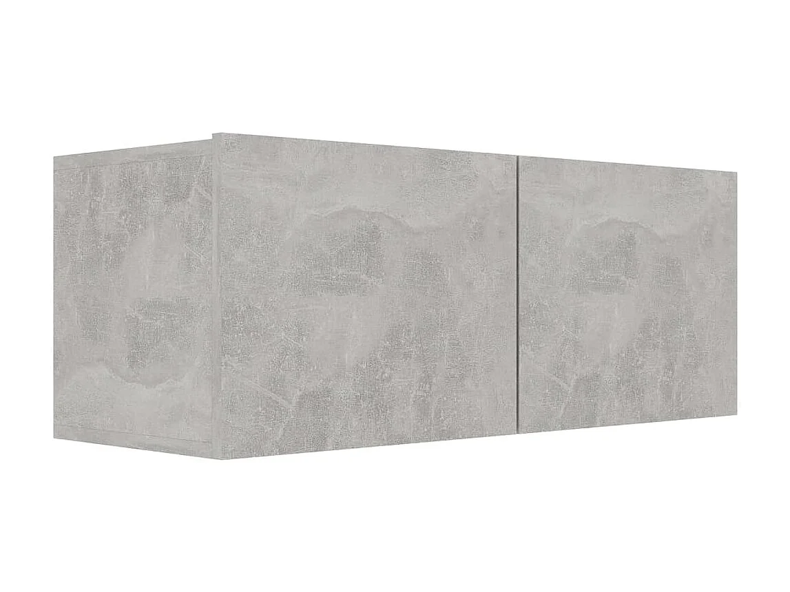 Meubles TV 3 pcs BEis béton Bois d'ingénierie BE21630