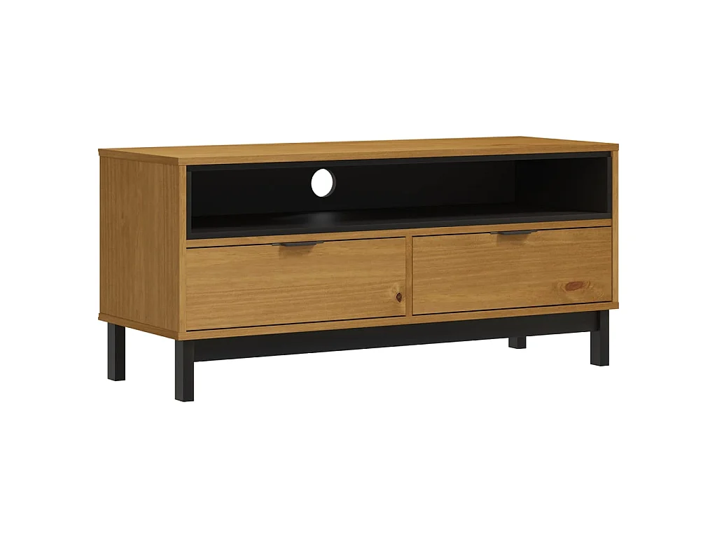 TV-Schrank,TV-Möbel FLAM 110x40x50 cm Massivholz Kiefer -gkd614377