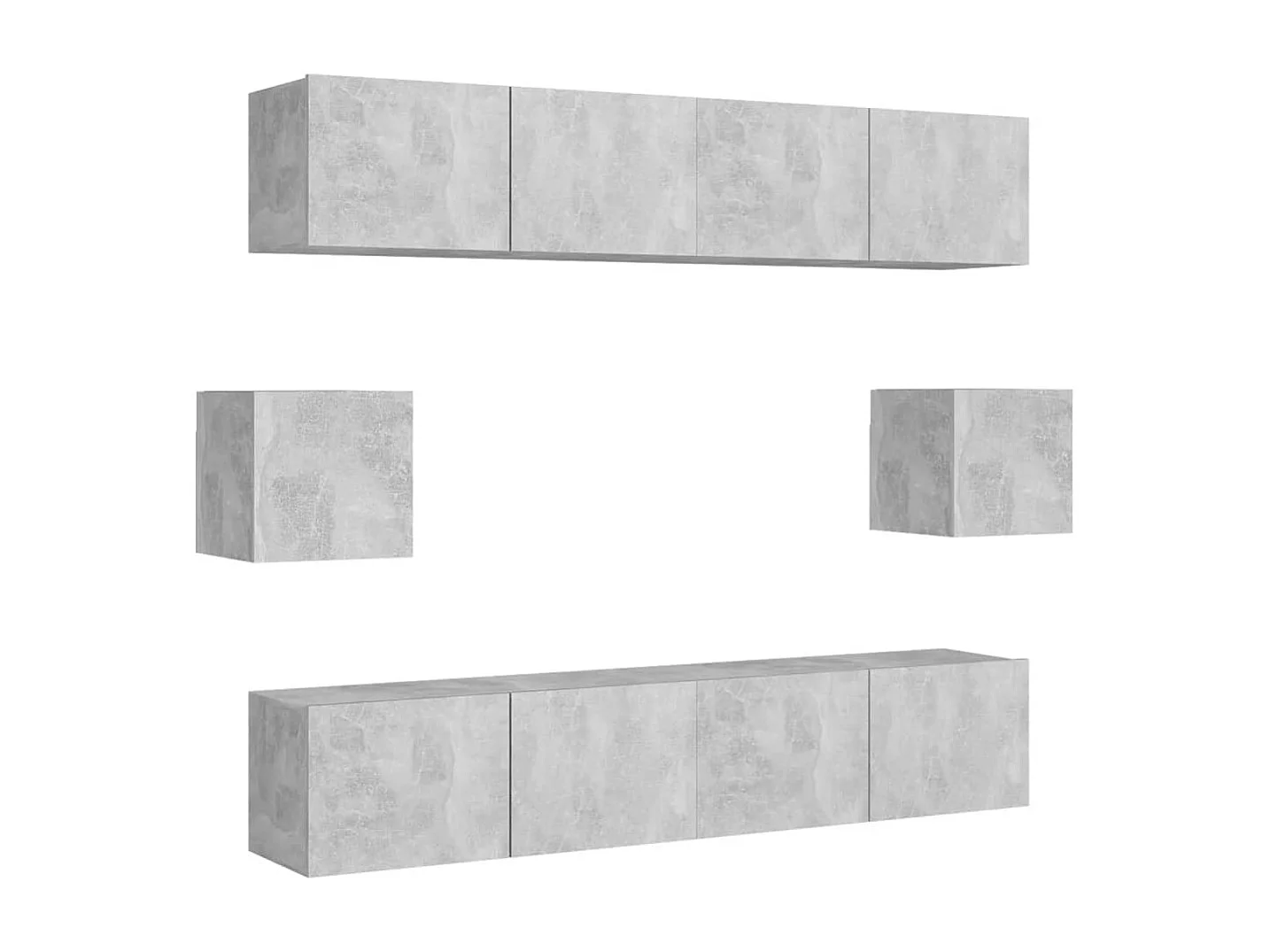Meubles TV 6 pcs BEis béton Aggloméré BE41074