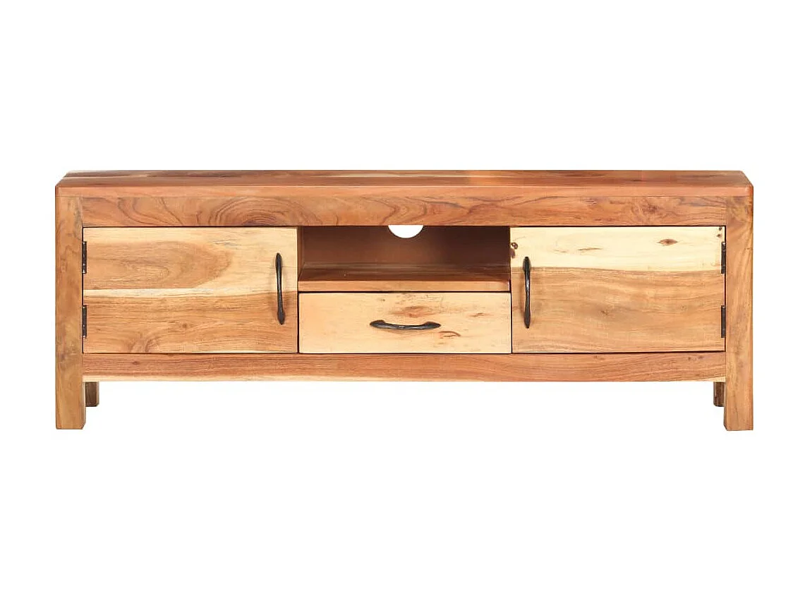Meuble TV 116x30x40 cm Bois d'acacia massif BE62565