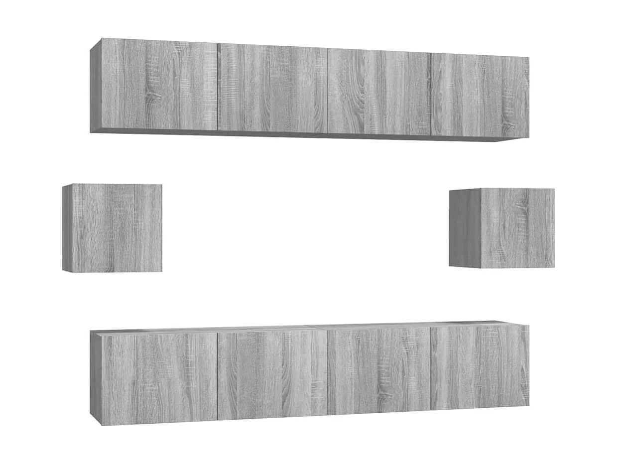 Meubles TV 6 pcs Sonoma BEis Bois d'ingénierie BE98383