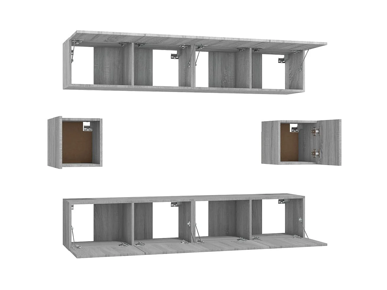 Meubles TV 6 pcs Sonoma BEis Bois d'ingénierie BE98383