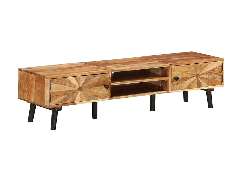 Meuble TV 145x35x35 cm Bois d'acacia massif BE72052