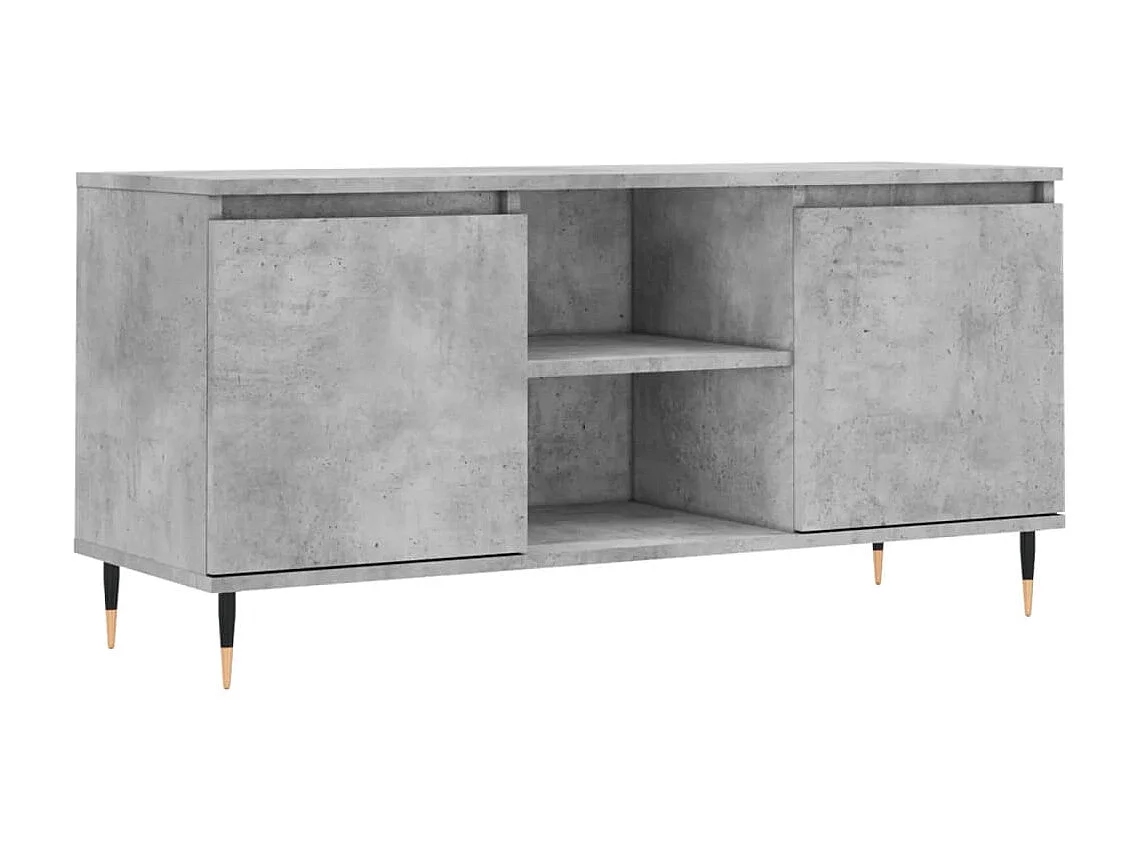 Móvel de TV 104x35x50 cm derivados de madeira cinzento cimento PT481442