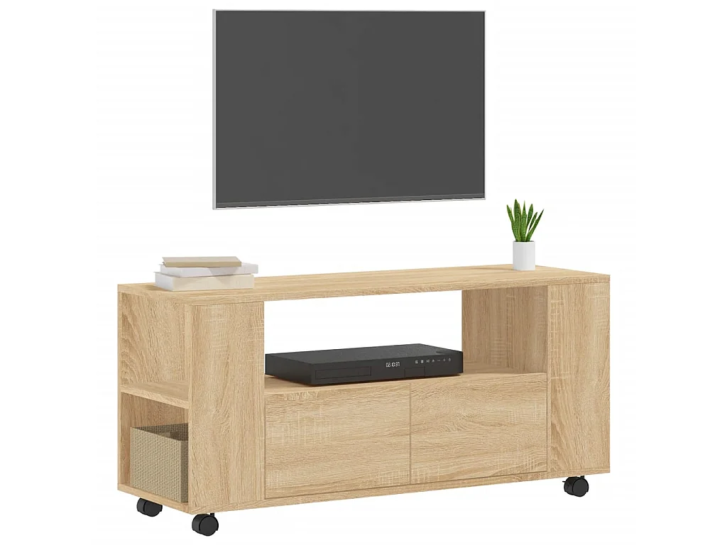 Meubles TV chêne sonoma 102x34,5x43 cm bois d'ingénierie BE82049