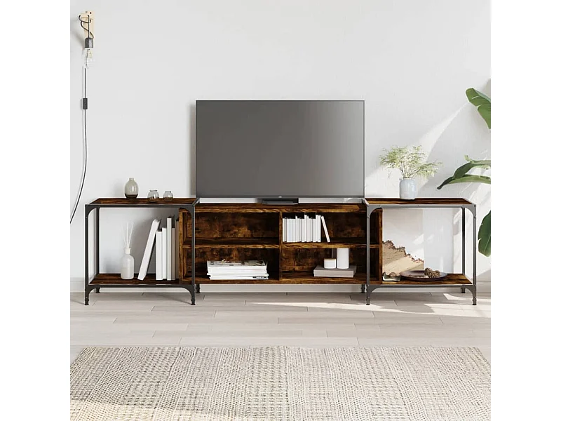 TV-Schrank,TV-Möbel Räuchereiche 203x37x50 cm Holzwerkstoff -gkd923706
