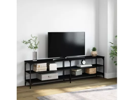 Kauf Unique TV-Schrank,TV-Möbel Schwarz 180x30x50 cm Holzwerkstoff und Metall -gkd185034