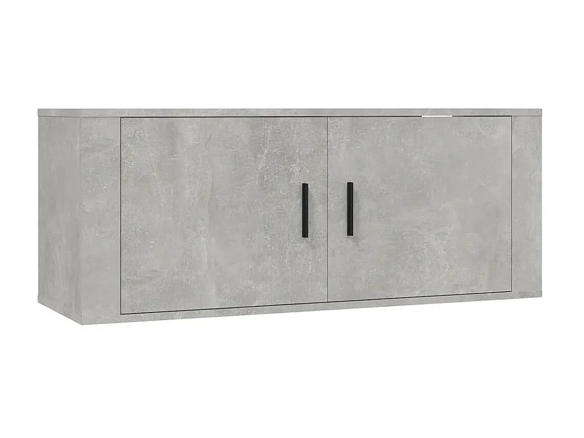 7-tlg. TV-Schrank-Set,TV-Möbel Betongrau Holzwerkstoff -gkd857015
