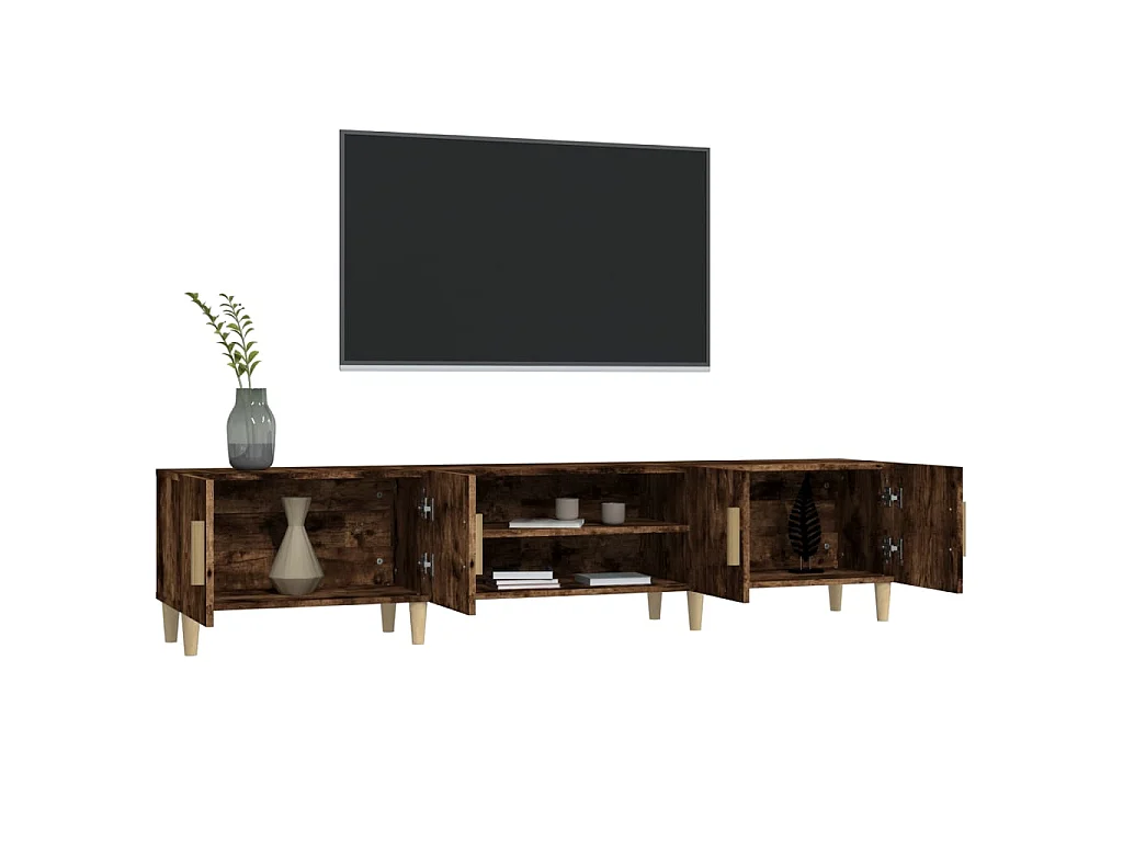 Mueble para TV madera contrachapada roble ahumado 180x31,5x40cm ES22553