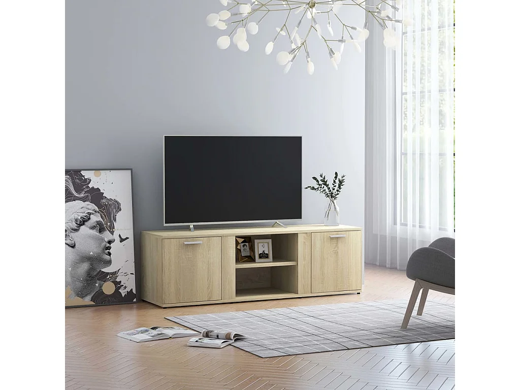 TV-Schrank,TV-Möbel Sonoma-Eiche 120x34x37 cm Holzwerkstoff -gkd507581