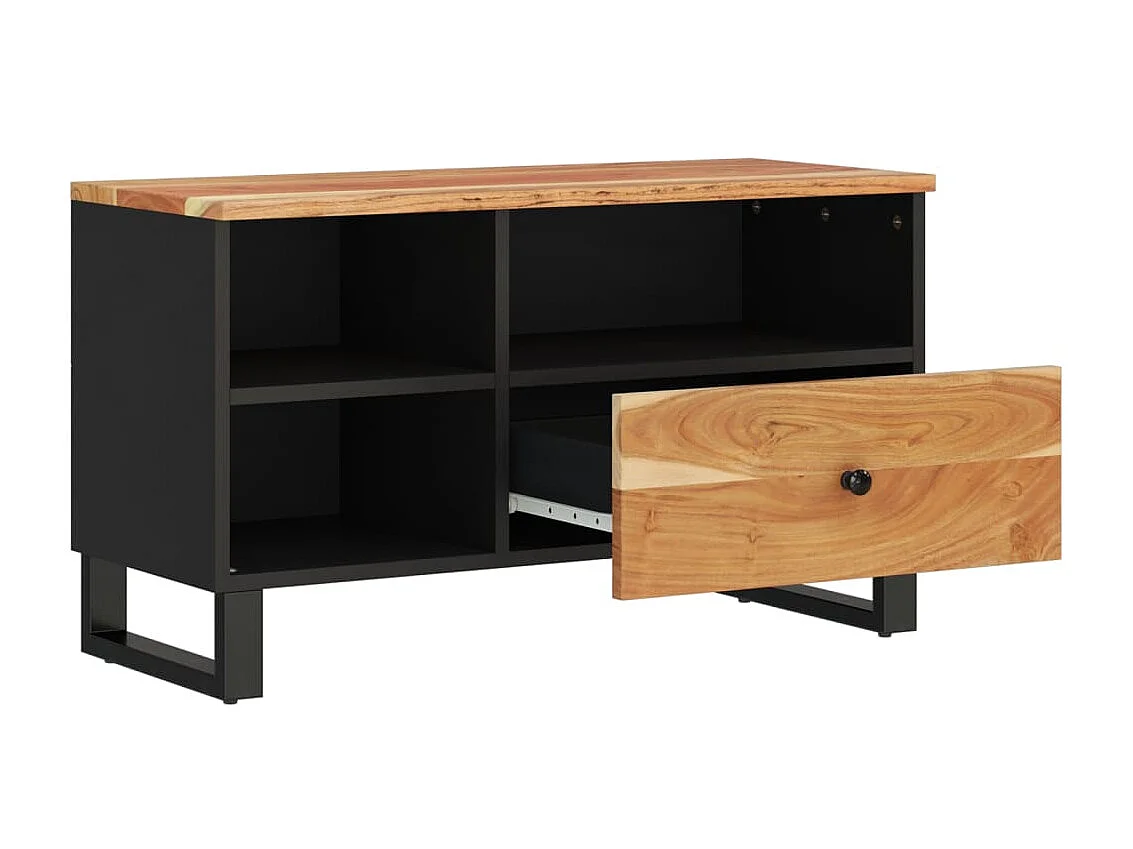 TV-Schrank,TV-Möbel 80x33x46 cm Massivholz Akazie und Holzwerkstoff -gkd293289