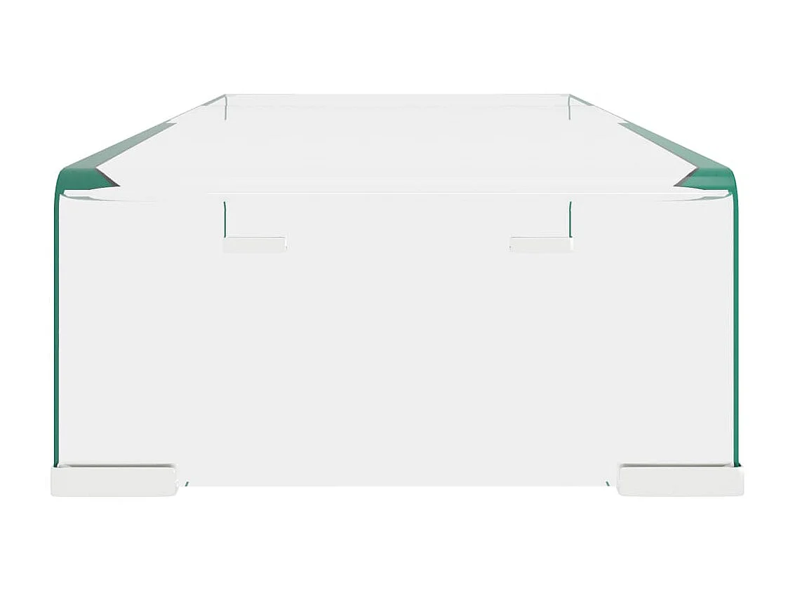 Meuble TV pour moniteur 60 x 25 x 11 cm Verre transparent GR32598