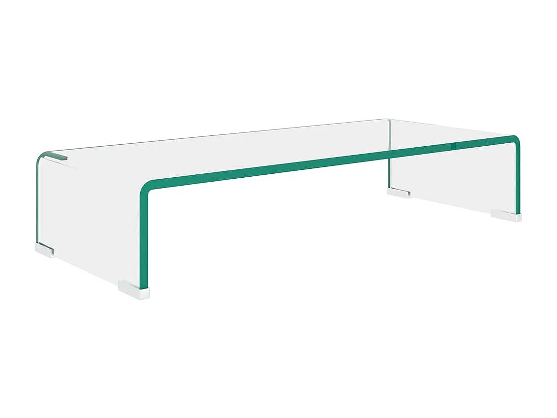 Meuble TV pour moniteur 60 x 25 x 11 cm Verre transparent GR32598