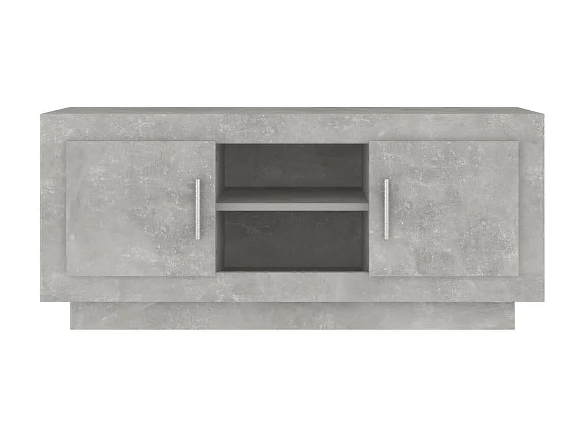 Meuble TV Gris béton 102x35x45 cm bois d'ingénierie BE31882