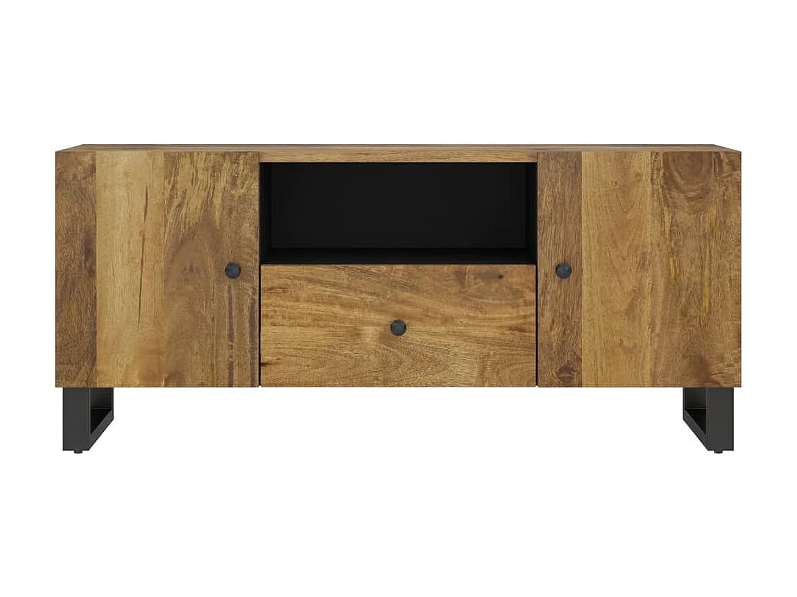 TV-Schrank,TV-Möbel 105x33,5x46 cm Massivholz Mango & Holzwerkstoff -gkd374422