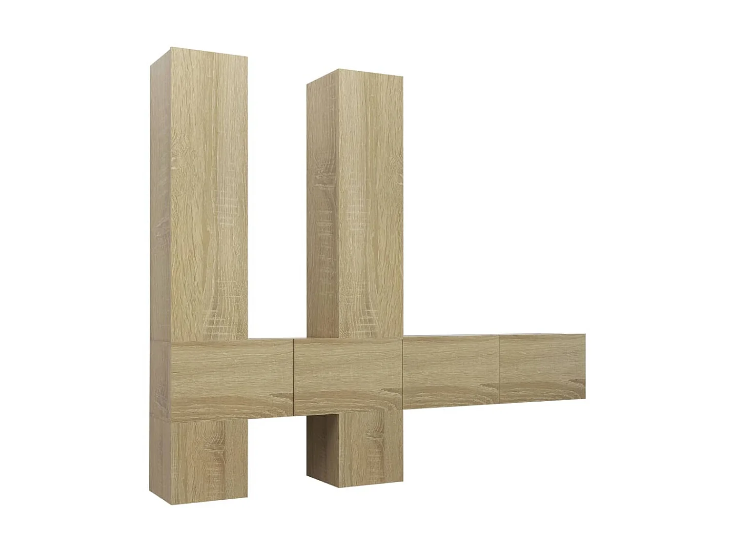 Ensemble de meubles TV 6 pcs Chêne sonoma Bois d'ingénierie BE44631