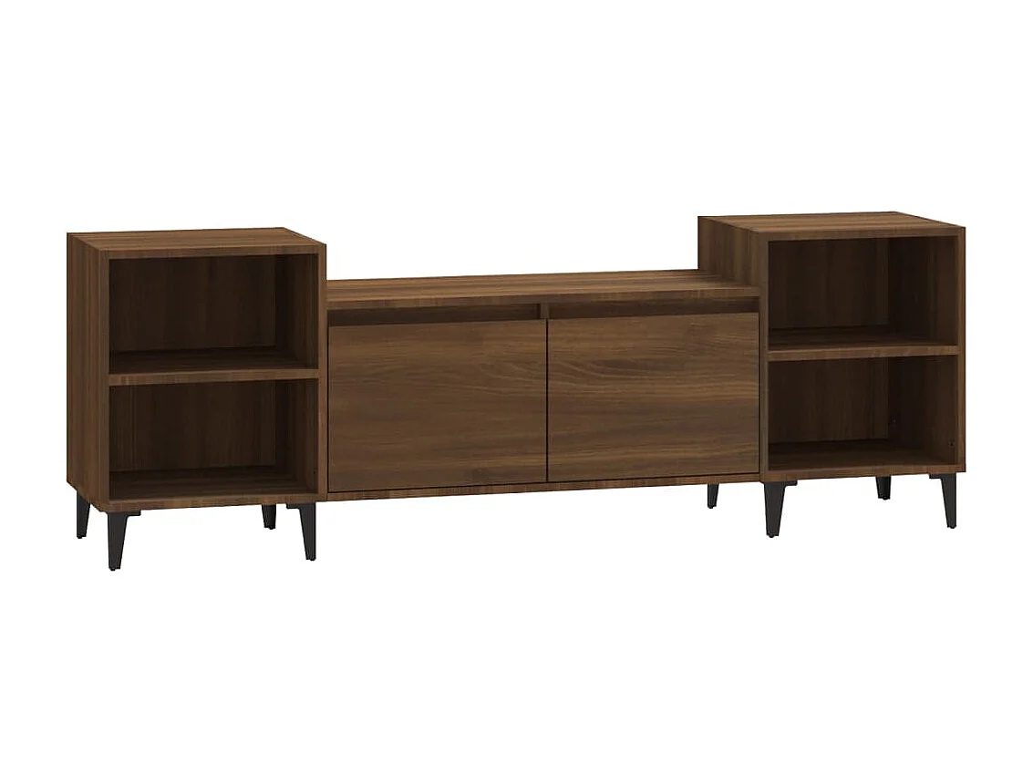 Meuble TV Chêne marron 160x35x55 cm Bois d'ingénierie BE80348
