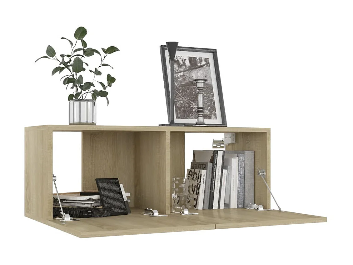 6-tlg. TV-Schrank-Set,TV-Möbel Sonoma-Eiche Holzwerkstoff -gkd987440