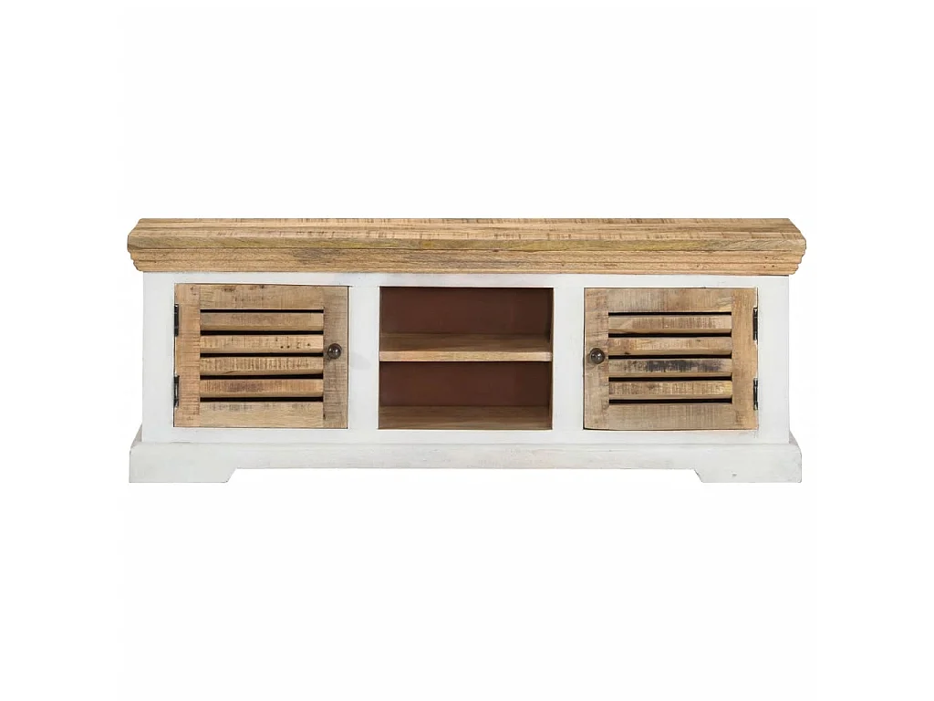 Móvel de TV 110x30x40 cm madeira de mangueira maciça PT812976