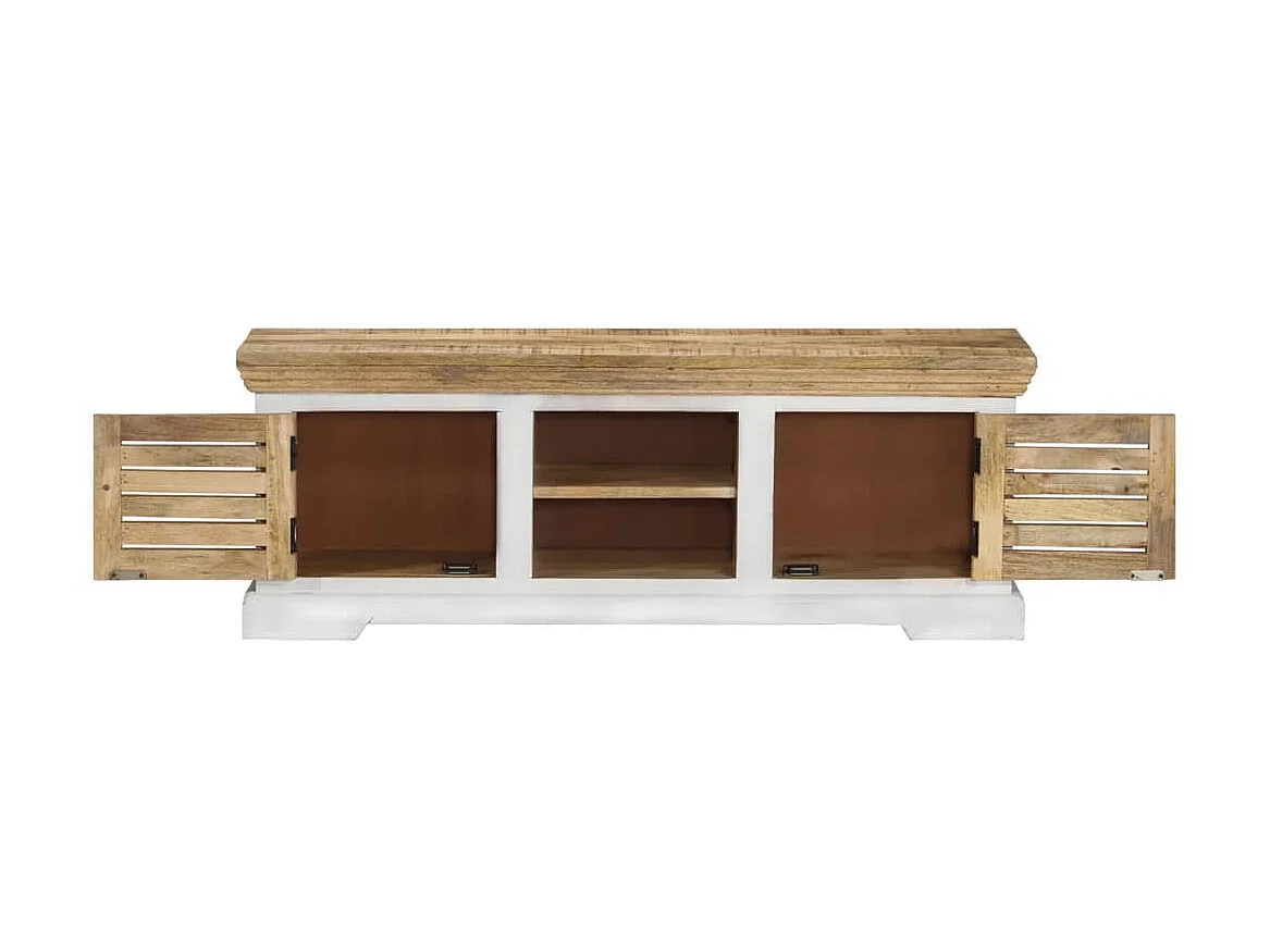 Meuble TV 110x30x40 cm Bois massif de manguier BE28020