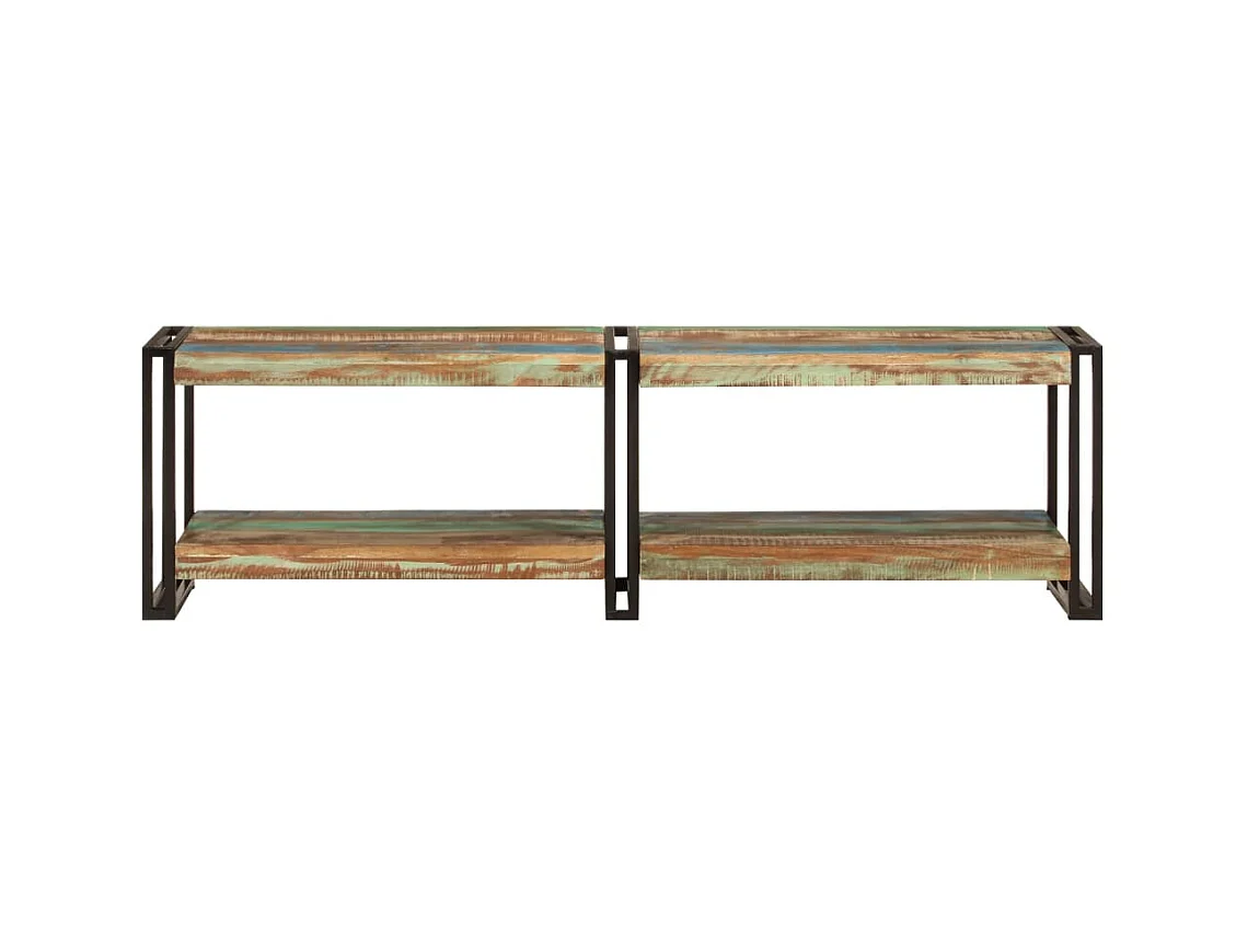 Mueble de TV madera maciza reciclada 140x30x40 cm ES96596