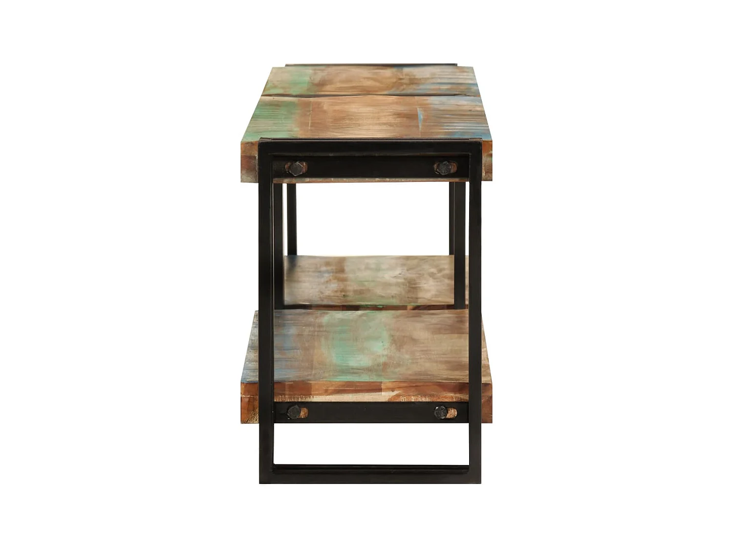 Mueble de TV madera maciza reciclada 140x30x40 cm ES96596