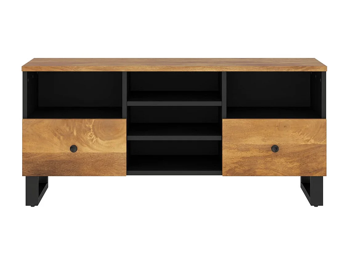 TV-Schrank,TV-Möbel 100x33x46 cm Massivholz Mango und Holzwerkstoff -gkd761517