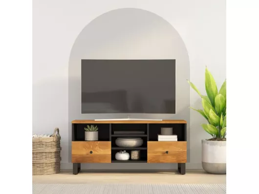 Kauf Unique TV-Schrank,TV-Möbel 100x33x46 cm Massivholz Mango und Holzwerkstoff -gkd761517