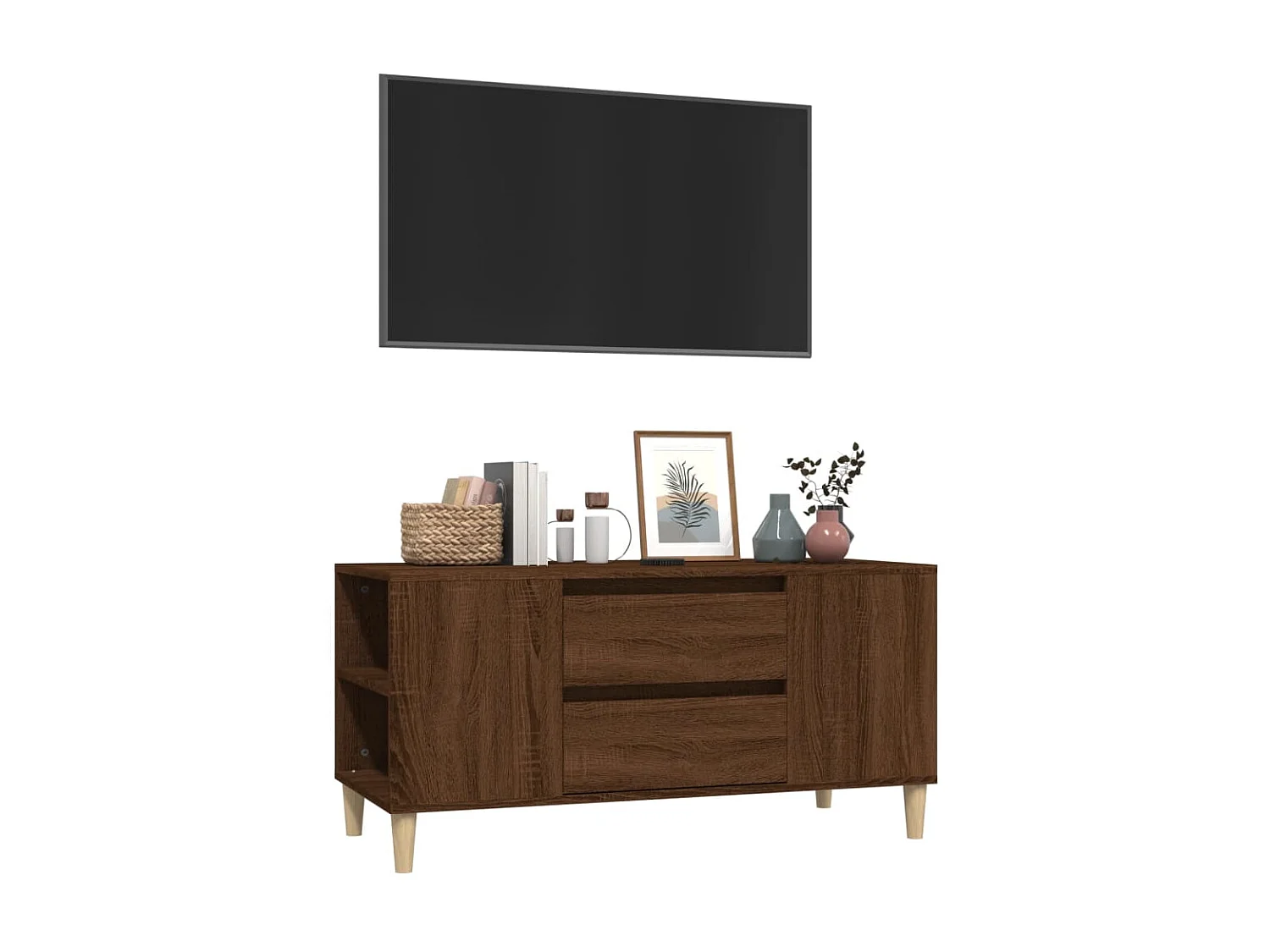 TV-Schrank,TV-Möbel Braun Eichen-Optik 102x44,5x50 cm Holzwerkstoff -gkd391500