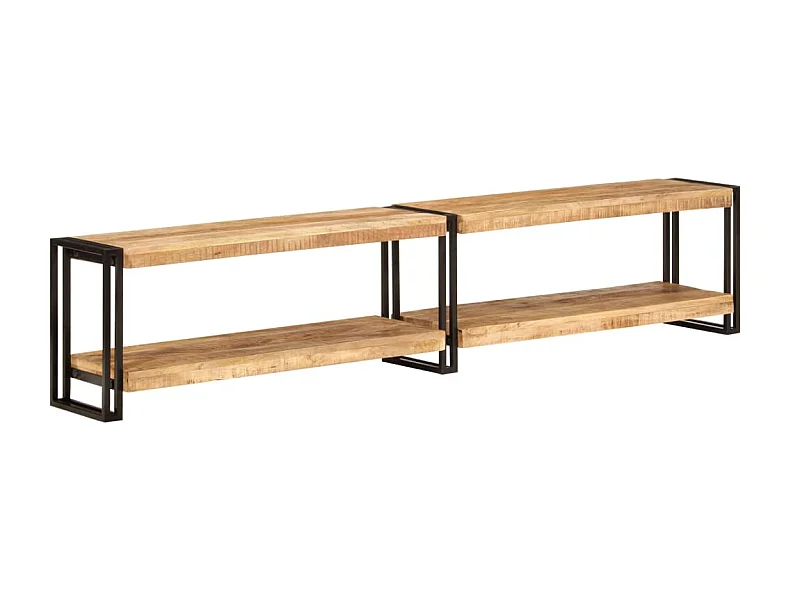 Meuble TV 200x30x40 cm bois massif de manguier BE92424