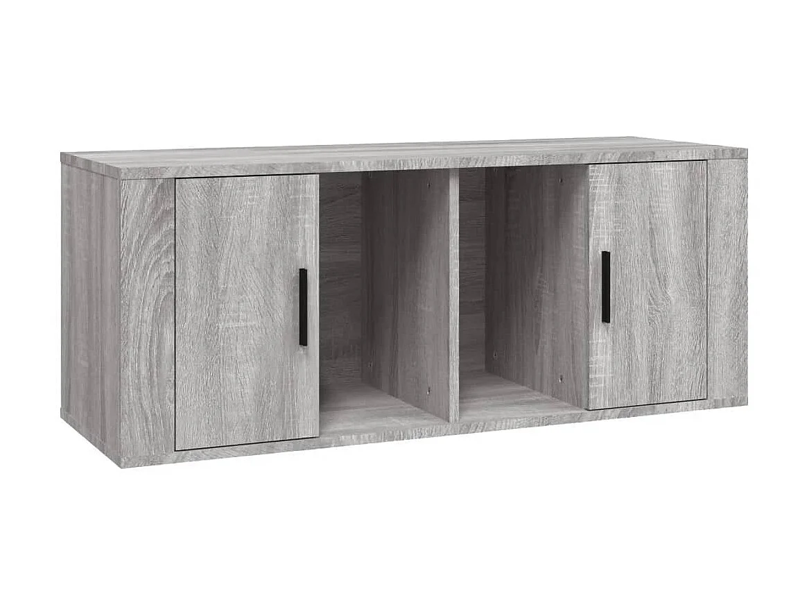 Meuble TV Sonoma gris 100x35x40 cm Bois d'ingénierie BE84095