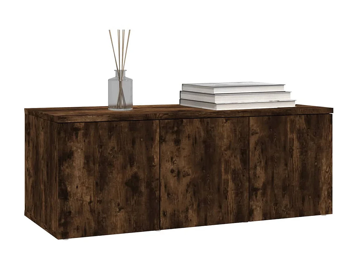 Tv-meubel 80x34x30 cm bewerkt hout gerookt eikenkleurig NL25635