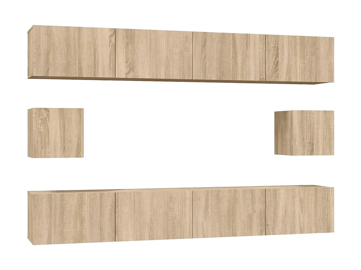 Ensemble de meubles TV 6 pcs Chêne sonoma Bois d'ingénierie BE41981