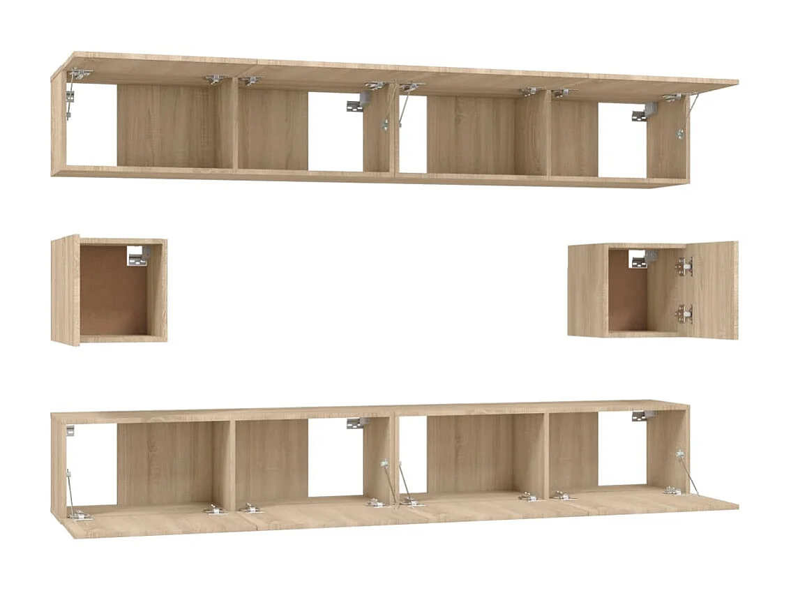 Ensemble de meubles TV 6 pcs Chêne sonoma Bois d'ingénierie BE41981