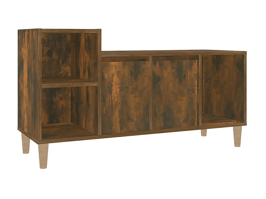 Meuble TV Chêne fumé 100x35x55 cm Bois d'ingénierie BE17164