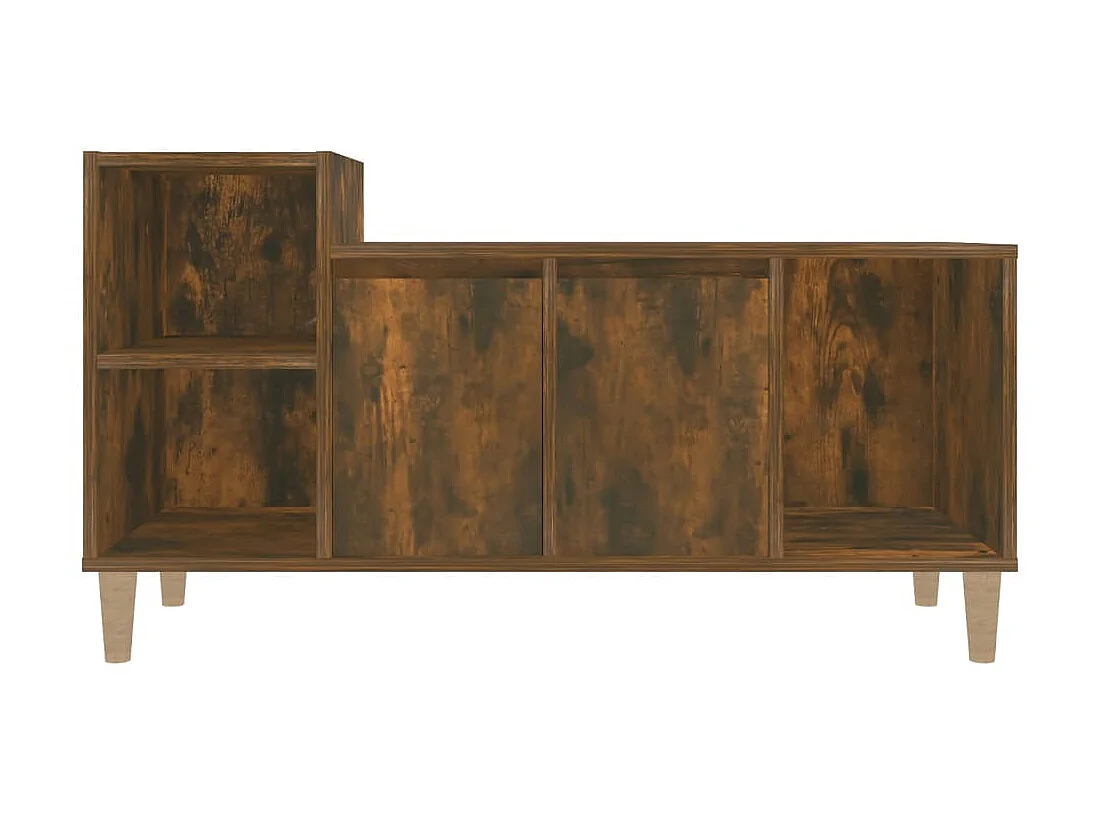 Meuble TV Chêne fumé 100x35x55 cm Bois d'ingénierie BE17164