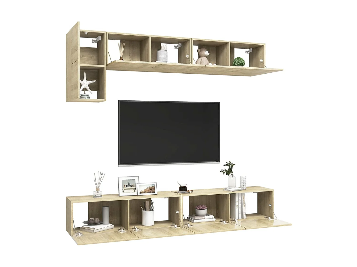 Ensemble de meuble TV 5 pcs Chêne sonoma Bois d'ingénierie BE27261