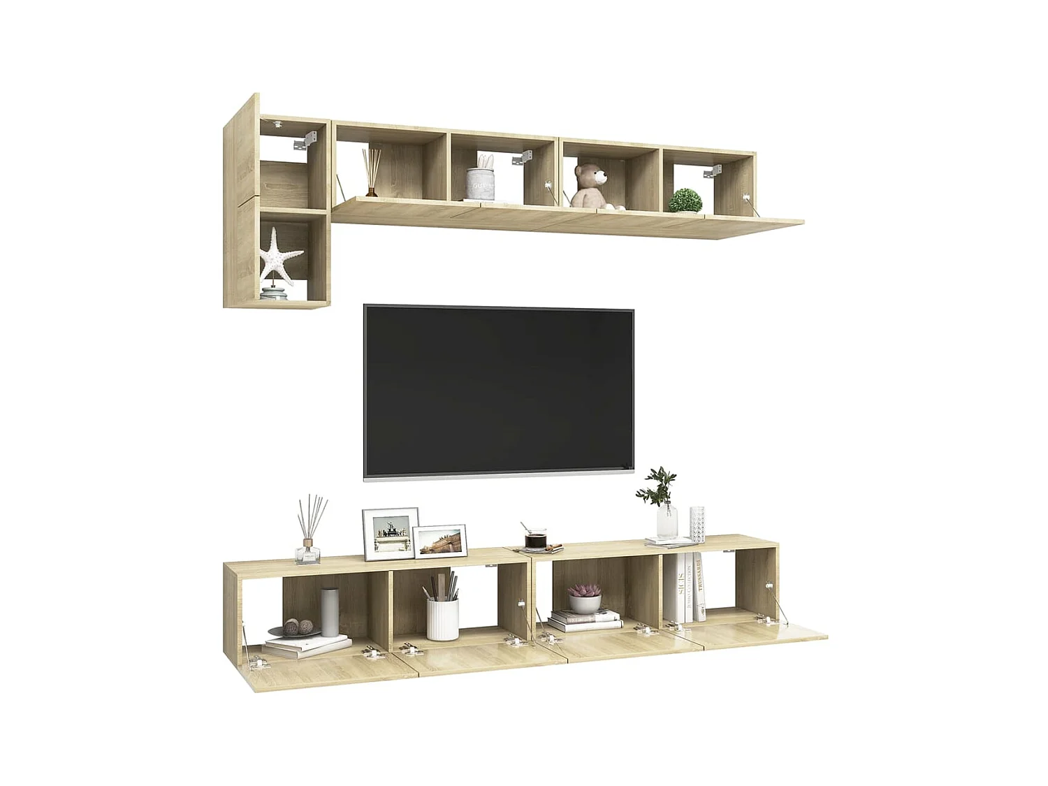 Ensemble de meuble TV 5 pcs Chêne sonoma Bois d'ingénierie BE27261