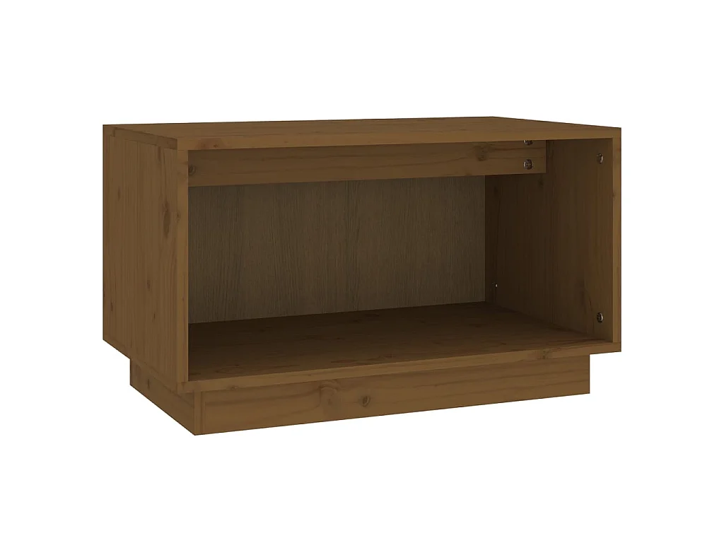 Meuble TV Marron miel 60x35x35 cm Bois de pin massif BE20522