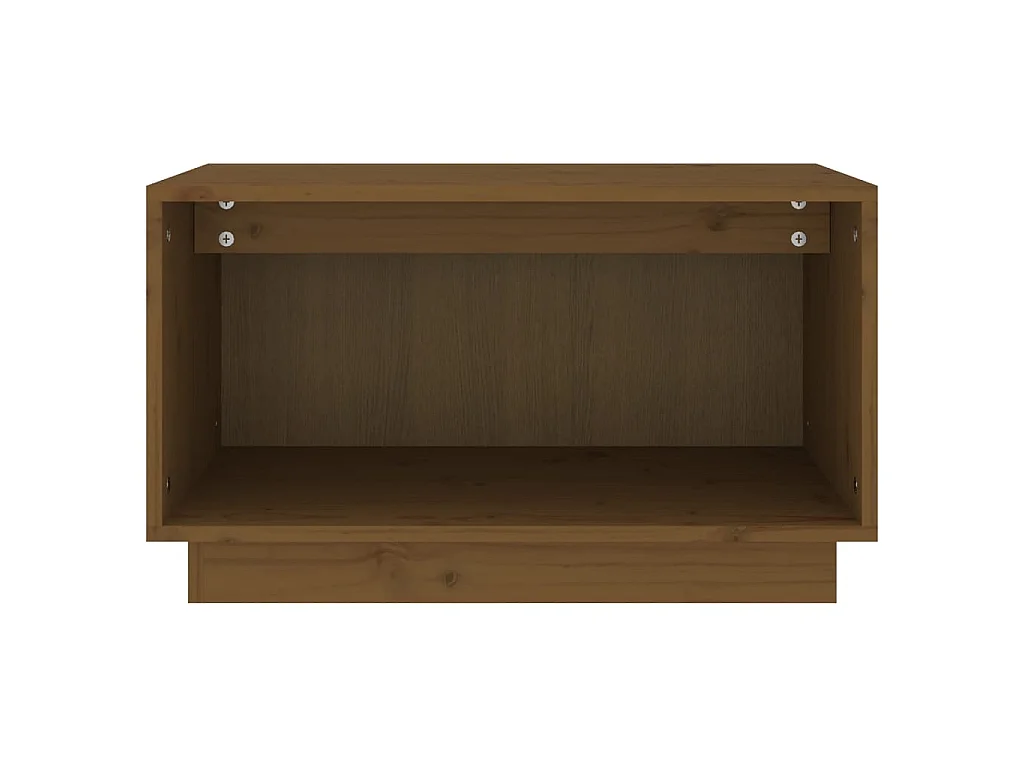 Meuble TV Marron miel 60x35x35 cm Bois de pin massif BE20522