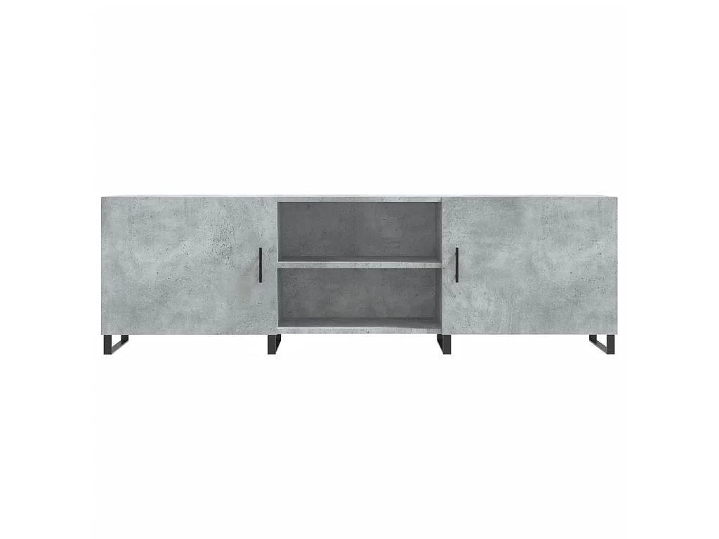 Meuble TV BEis béton 150x30x50 cm bois d'ingénierie BE43285