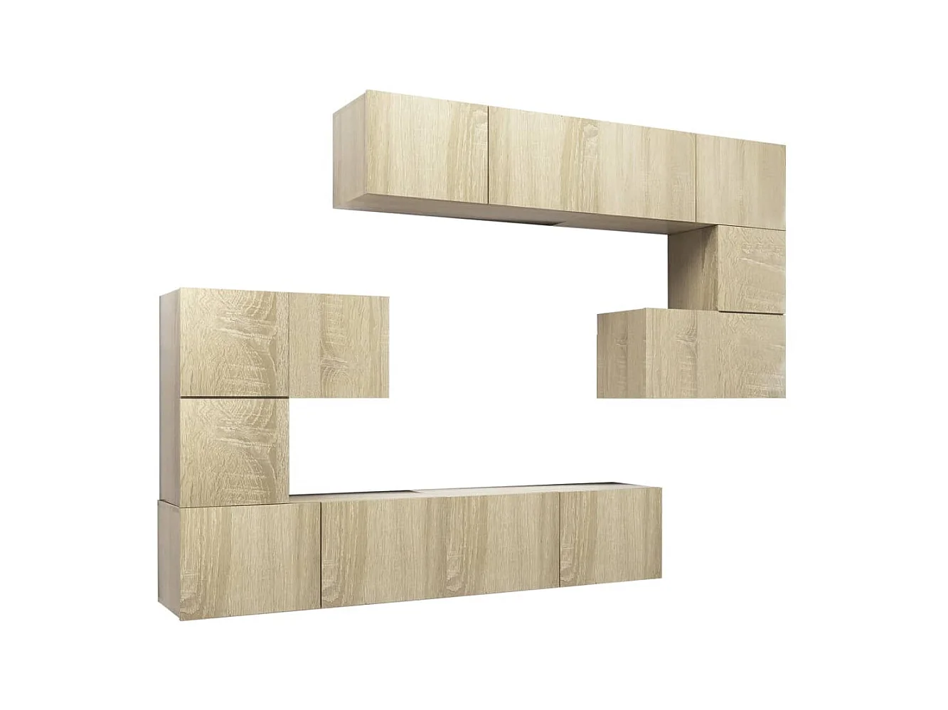 Conjunto móveis de TV 8pcs derivados de madeira carvalho sonoma PT727579