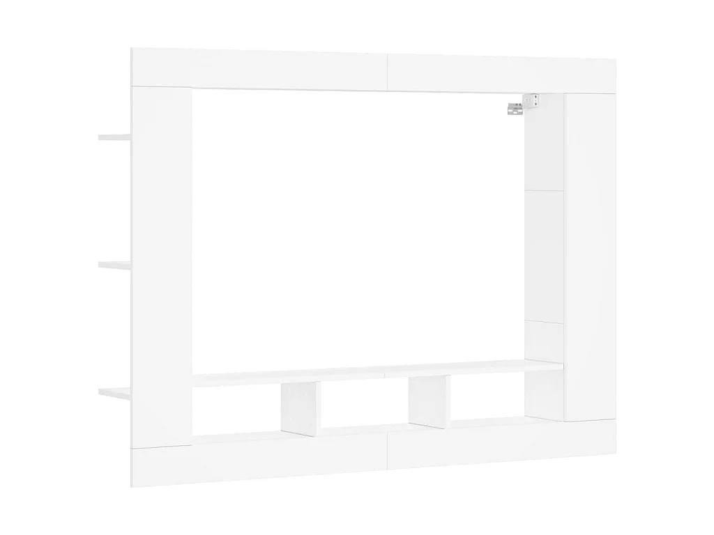 Meuble TV Moderne blanc 152x22x113 cm bois d'ingénierie BE6220