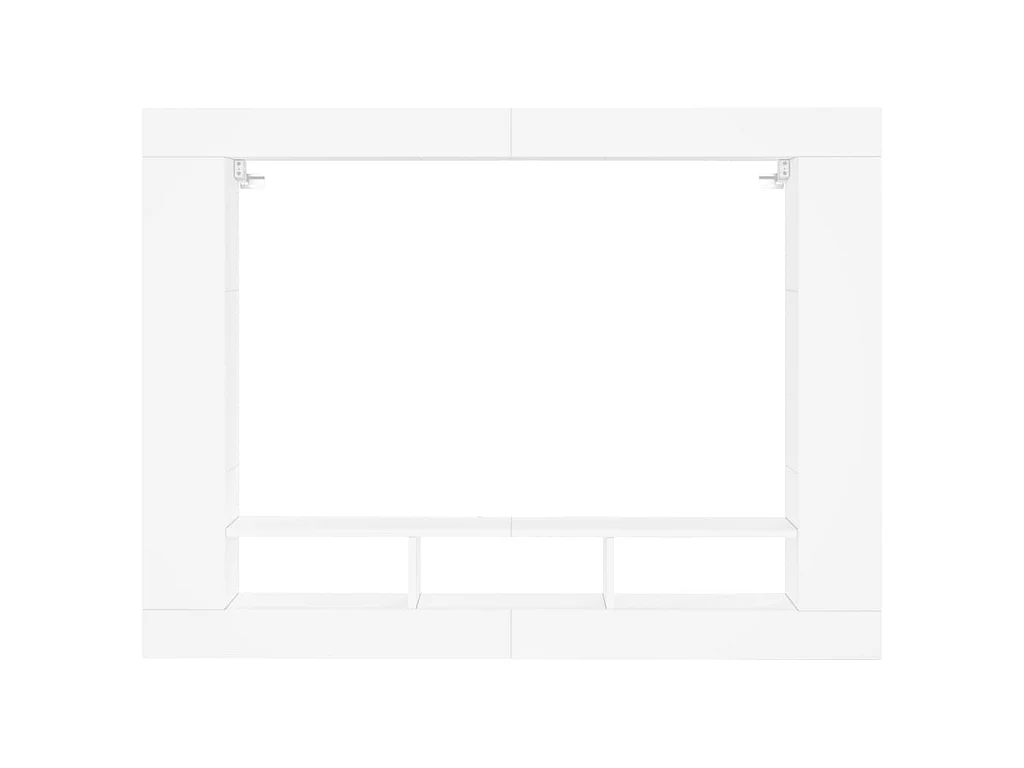 Meuble TV Moderne blanc 152x22x113 cm bois d'ingénierie BE6220